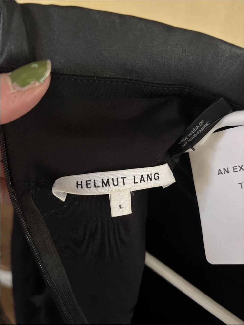 Helmut Lang Bondage Leather neck long sleeve top, retail price :$295 - Picture 5 of 7